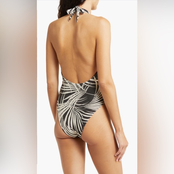 Maaji Areca Palm Halter Neck REVERSIBLE One-Piece Swimsuit, Medium, $172 - Picture 3 of 13